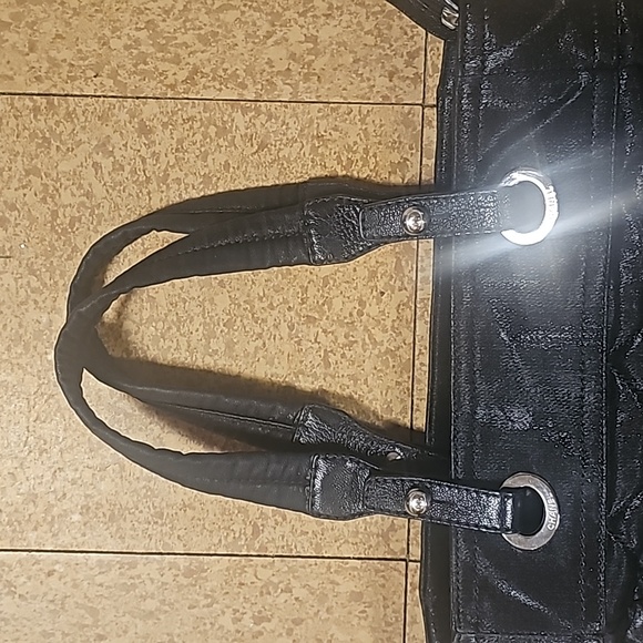 AUTHENTIC CHANEL QUILTED HAND TOTE BAG CANVAS/L… - Picture 5 of 12